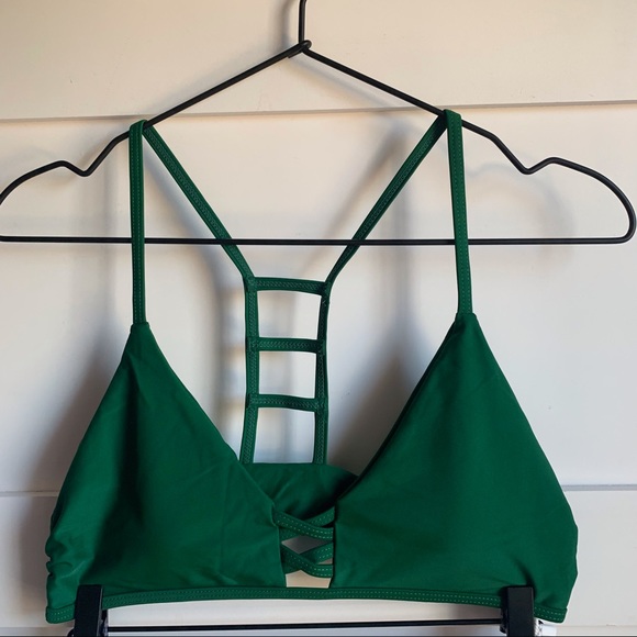 Cupshe Other - CUPSHE | NWT Kelly Green Strappy Bikini Top Med